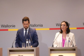 © FWB/WALLONIE Ministre-Président de la Wallonie, Adrien Dolimont, et la Ministre-Présidente de la Fédération Wallonie-Bruxelles, Elisabeth Degryse